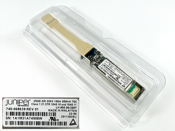 juniper sfp28 plastic box packaging mpkxbr1